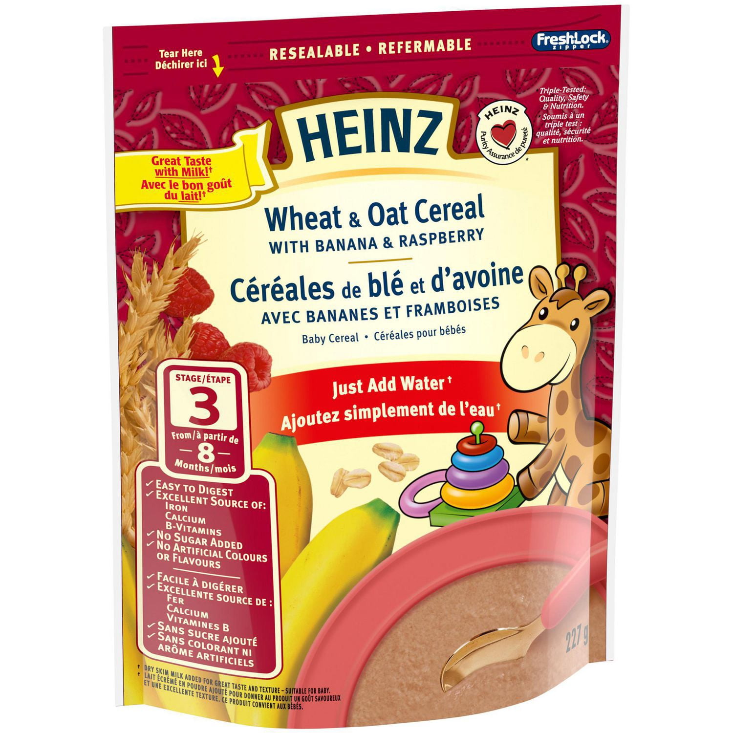 Cereales De Ble Et D Avoine Avec Lait Heinz Bebes Walmart Canada