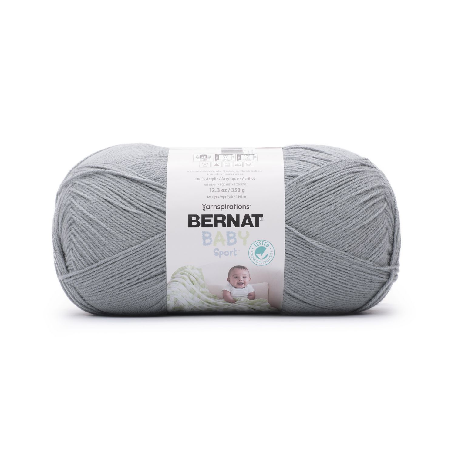 Bernat White Baby Sport Yarn - Each