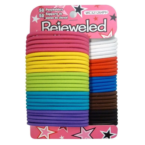 Supports élastiques de queue de cheval sans fermoir de Bejeweled 50 élastiques