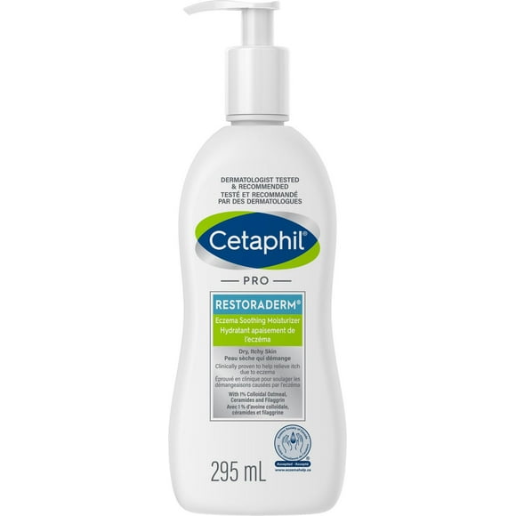 Cetaphil Restoraderm Eczema Soothing Moisturizer | With Colloidal Oats, Ceramides and Filaggrin | Lotion For Dry Itchy and Sensitive Skin | 295ml