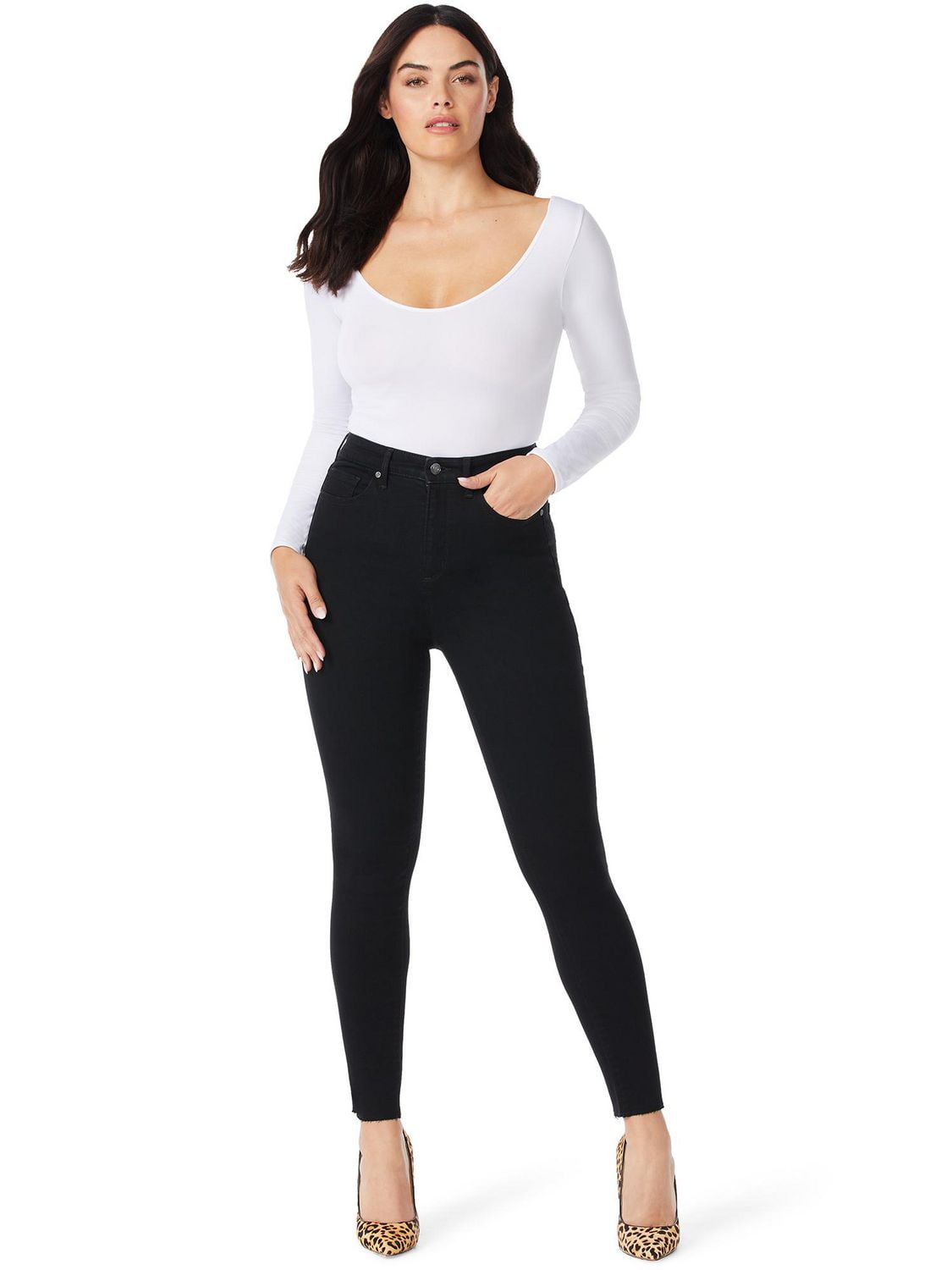 Sofia Jeans by Sofia Vergara Women's Rosa Curvy Super High-Rise Skinny Ankle Jeans