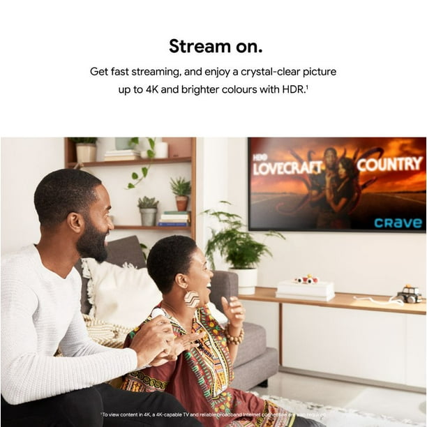 Google Chromecast avec Google TV (4K) Appareil de streaming