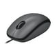Logitech M100 Wired USB Mouse, 3-Buttons,1000 DPI Optical Tracking, Ambidextrous, Compatible with PC, Mac, Laptop - Gray - image 1 of 6