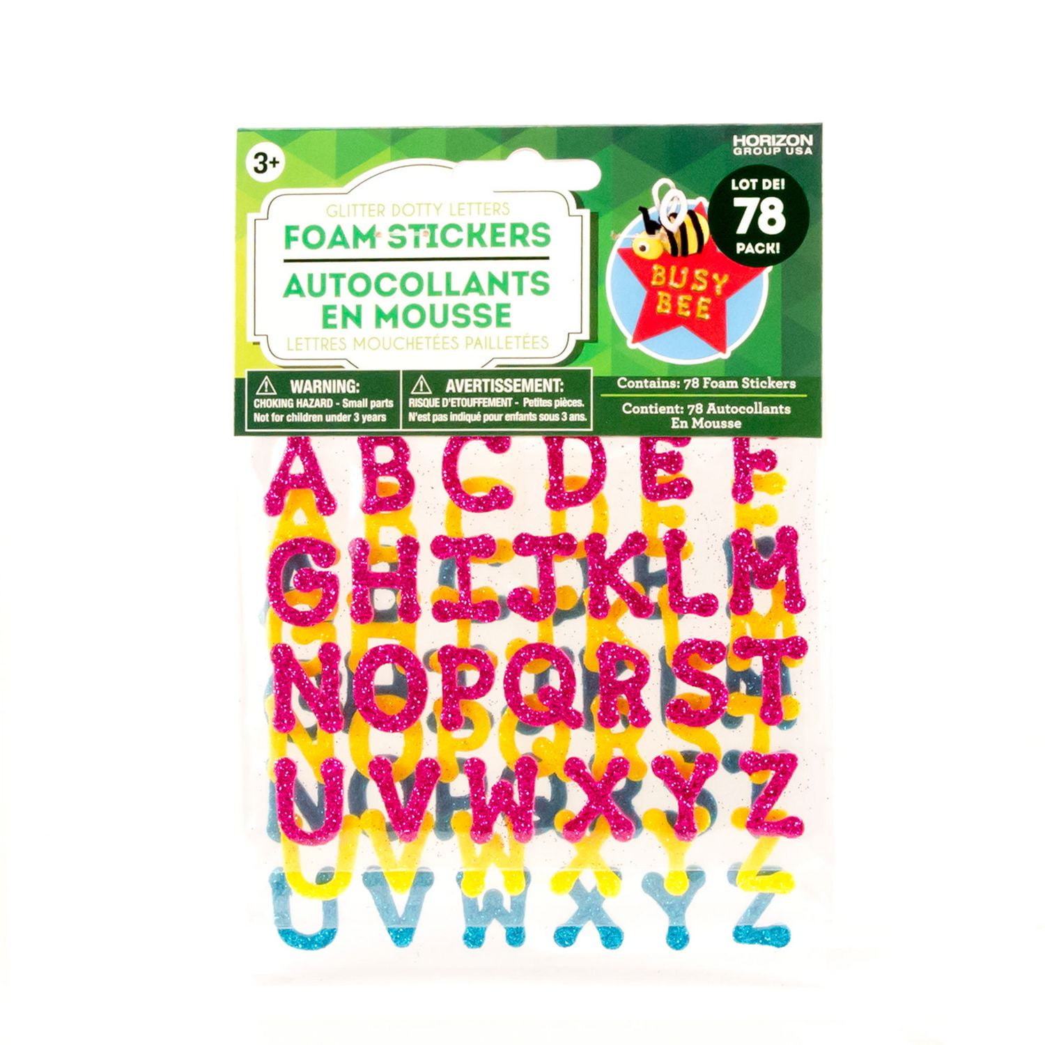 Horizon Group Usa Dotty Letter Glitter Foam Stickers Walmart Canada