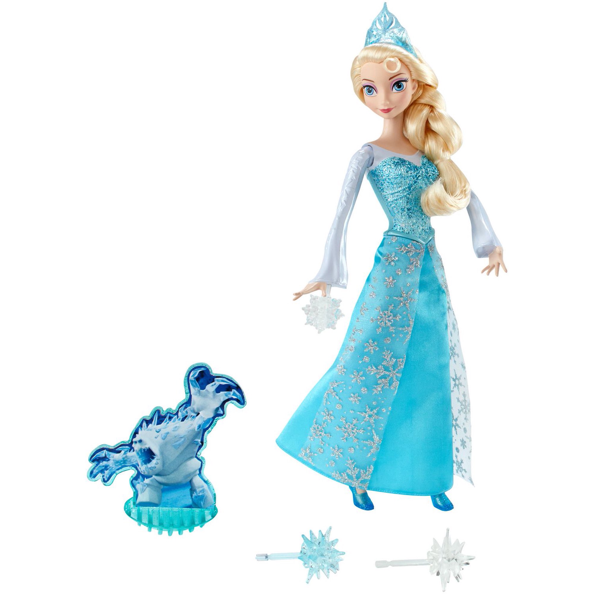 Disney Junior's Frozen Elsa Ice Powers Sublimated Pullover Top, Medium 