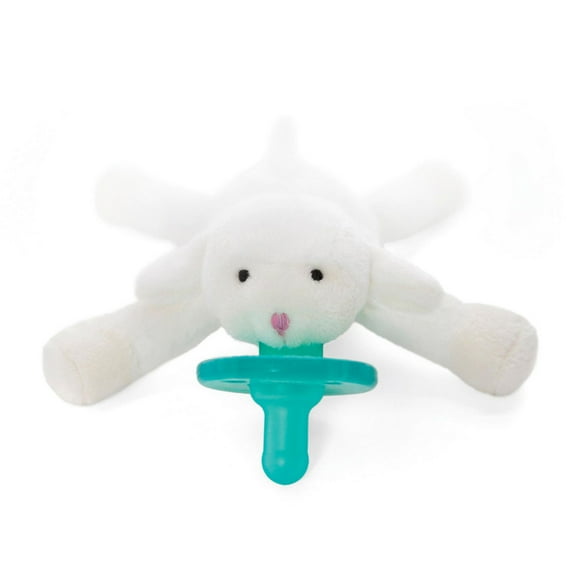 WubbaNub - Sucette pour bébé nouveau-né avec animal en peluche - Petit Agneau