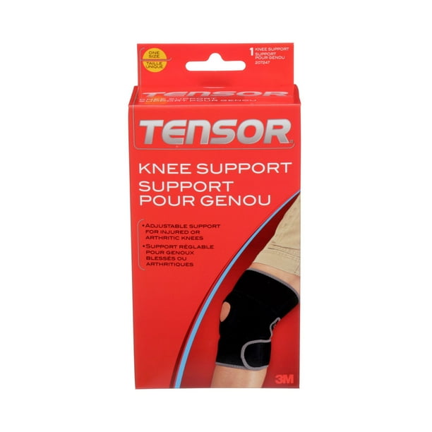 Support de compression réglable pour genou Tensor(MC), noir, réglable Support pour genou