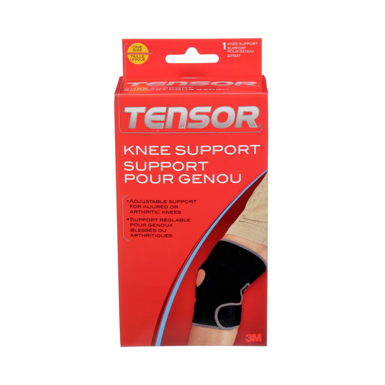 Tensor™ Adjustable Compression Knee Support, black, adjustable
