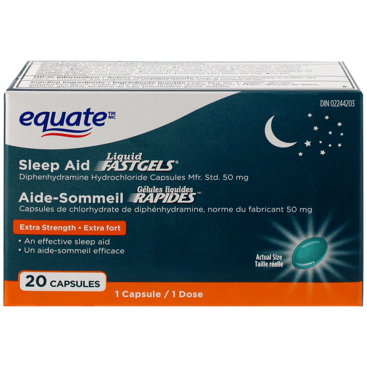 Equate Sleep Aid, Liquid Fastgels, Extra Strength