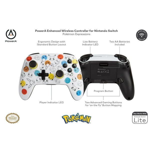 Manette sans fil améliorée pour Nintendo Switch, Pokémon Expressions