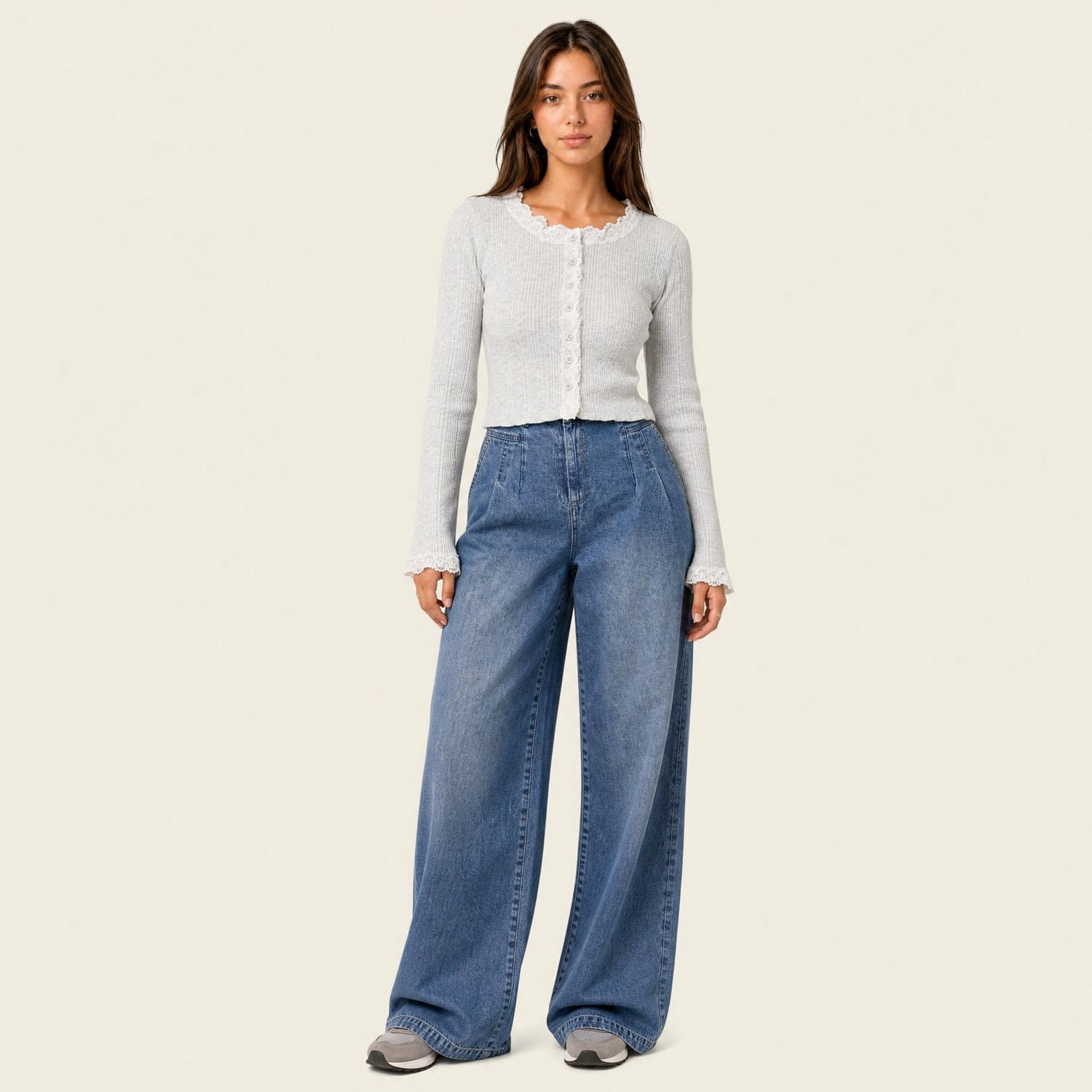 Bloom Girl, Wide Leg Denim Trouser, XS-XL - Walmart.ca