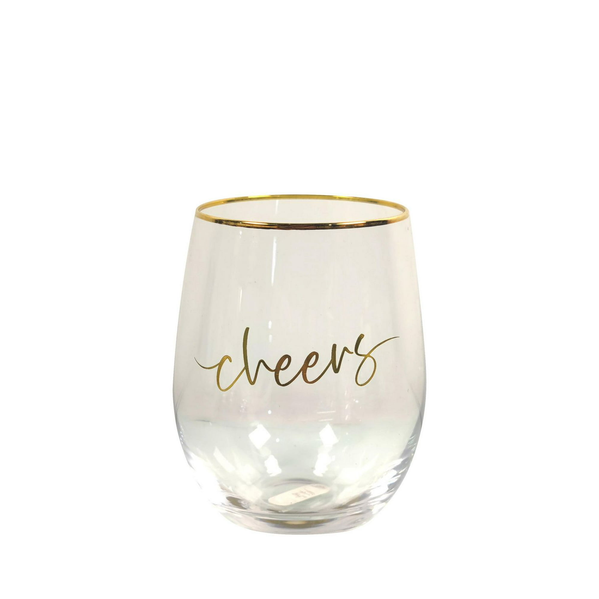 Holiday Time Clear Cheers Wine Glass, 100% Soda Lime Glass, 18.26