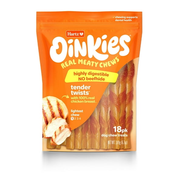 Oinkies Chicken Wrapped Tender Dog Treats 18pk, 18pk