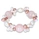 Miadora Bracelet avec perles blanche et rose 6-9 mm et quartz rose – image 1 sur 3