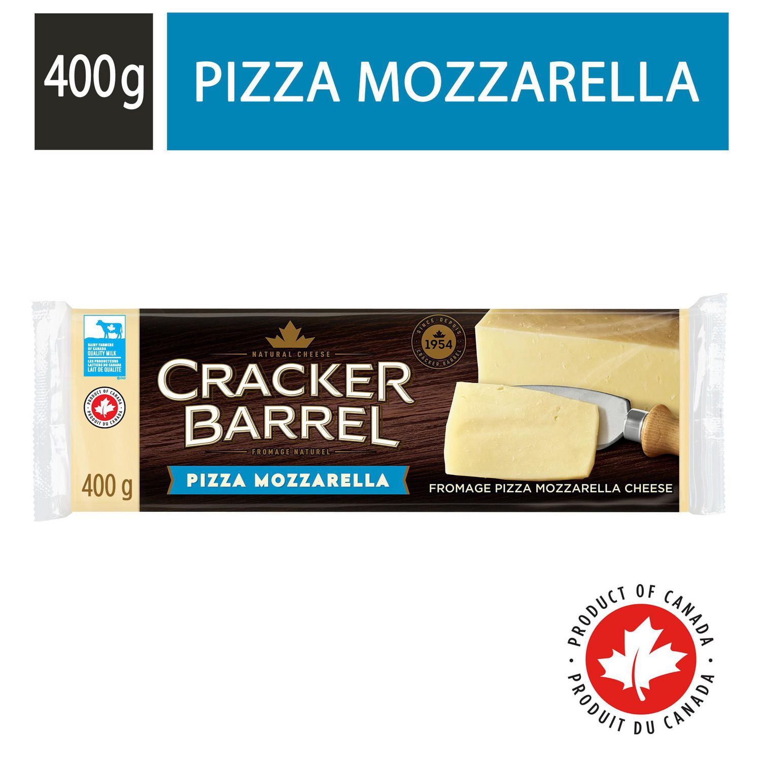 Cracker Barrel Cheese Pizza Mozzarella, 400g