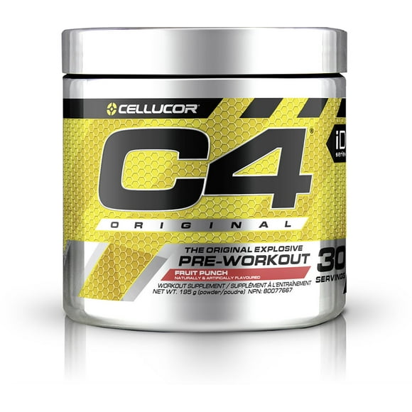 Cellucor C4 Original Pre Workout Powder, Energy Drink Supplement with Creatine, Nitric Oxide & Beta Alanine, Fruit Punch, 30 Servings