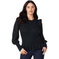 thumbnail image 1 of Sofia Jeans by Sofia Vergara Women's Pointelle Sleeve Sweater, 1 of 3