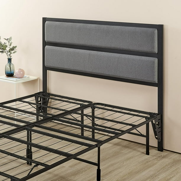 Zinus Modern Studio Upholstered Metal Headboard in Black Finish