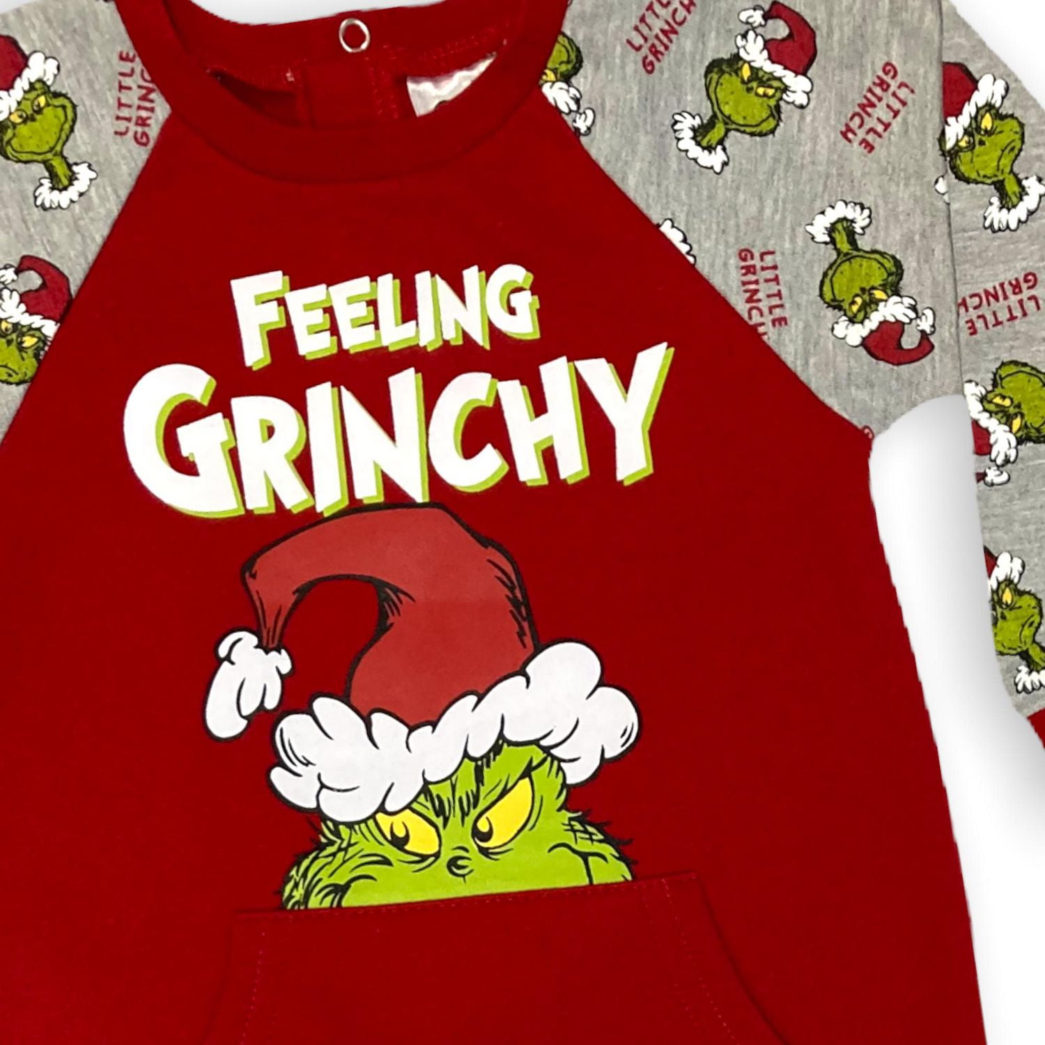 Dr Seuss Barboteuse à manche longue et poche kangaroo pour bébé