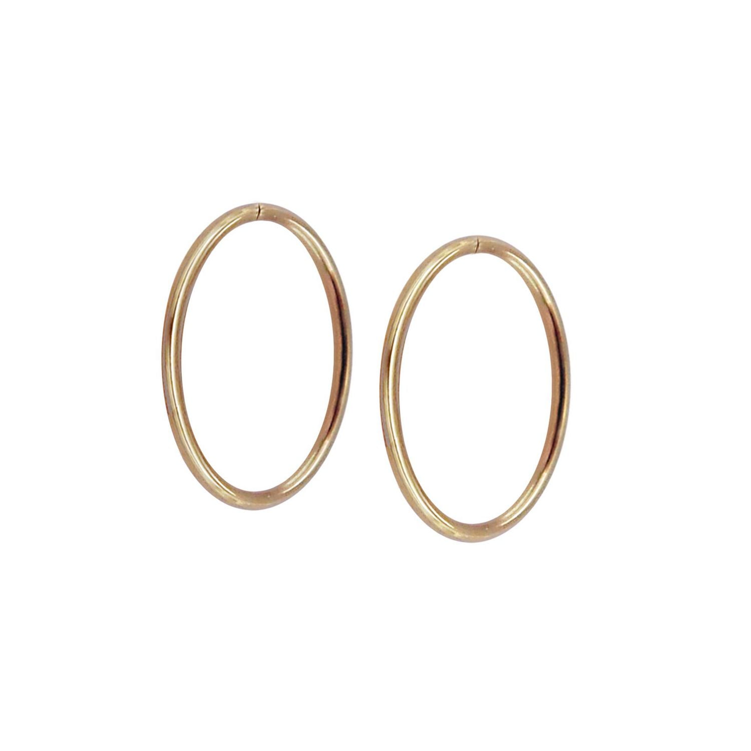 Luxury Design Créoles 12mm en or jaune 10k
