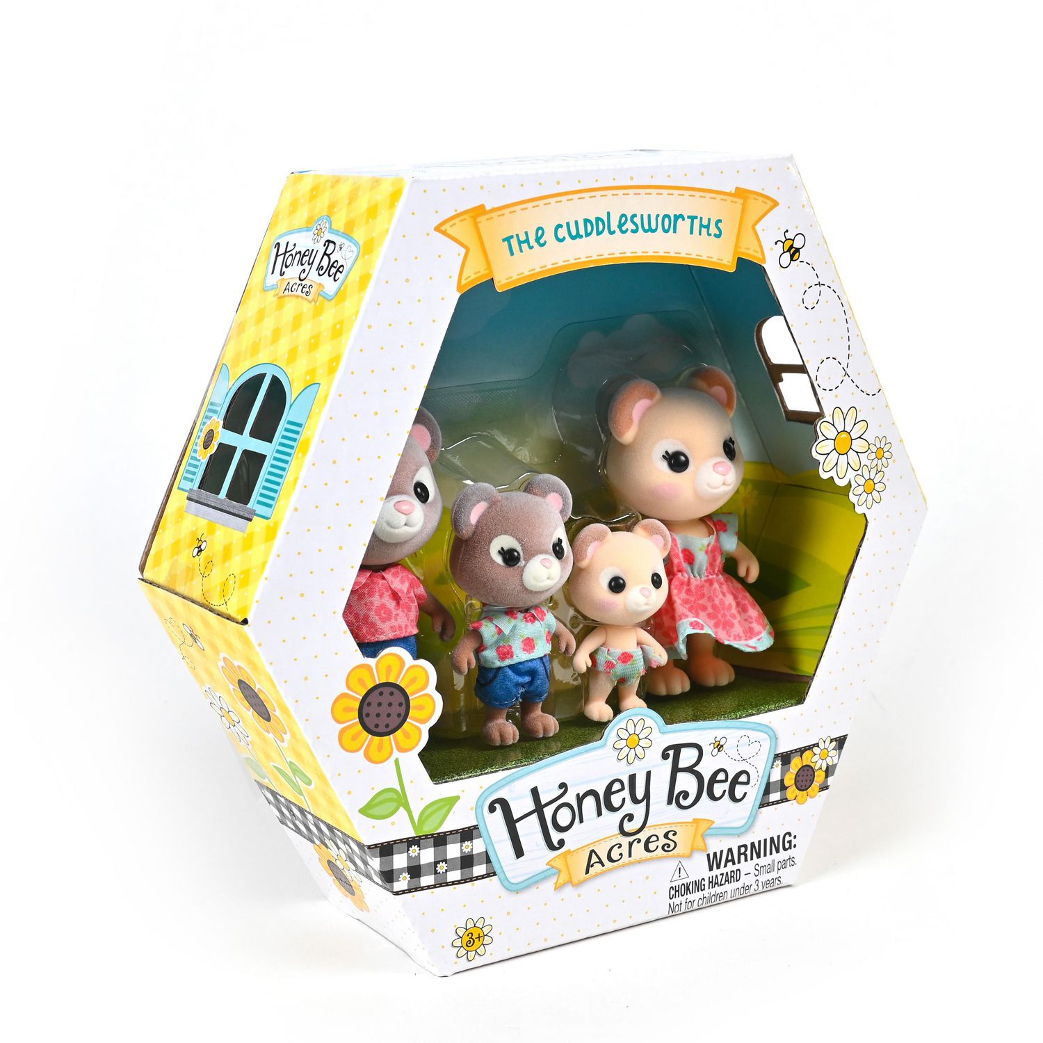 Honey Bee Acres The Cuddlesworths Bear Family, 4 Miniature Doll Figures 
