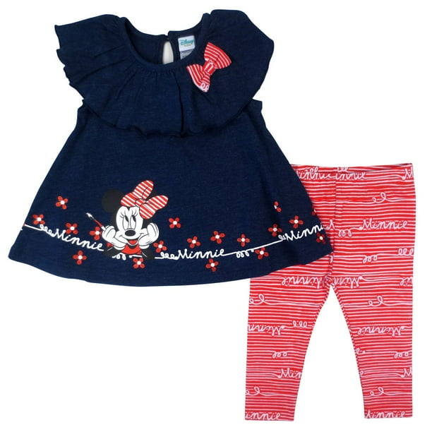 Ens. 2 pièces tunique avec legging Minnie de Disney pour filles