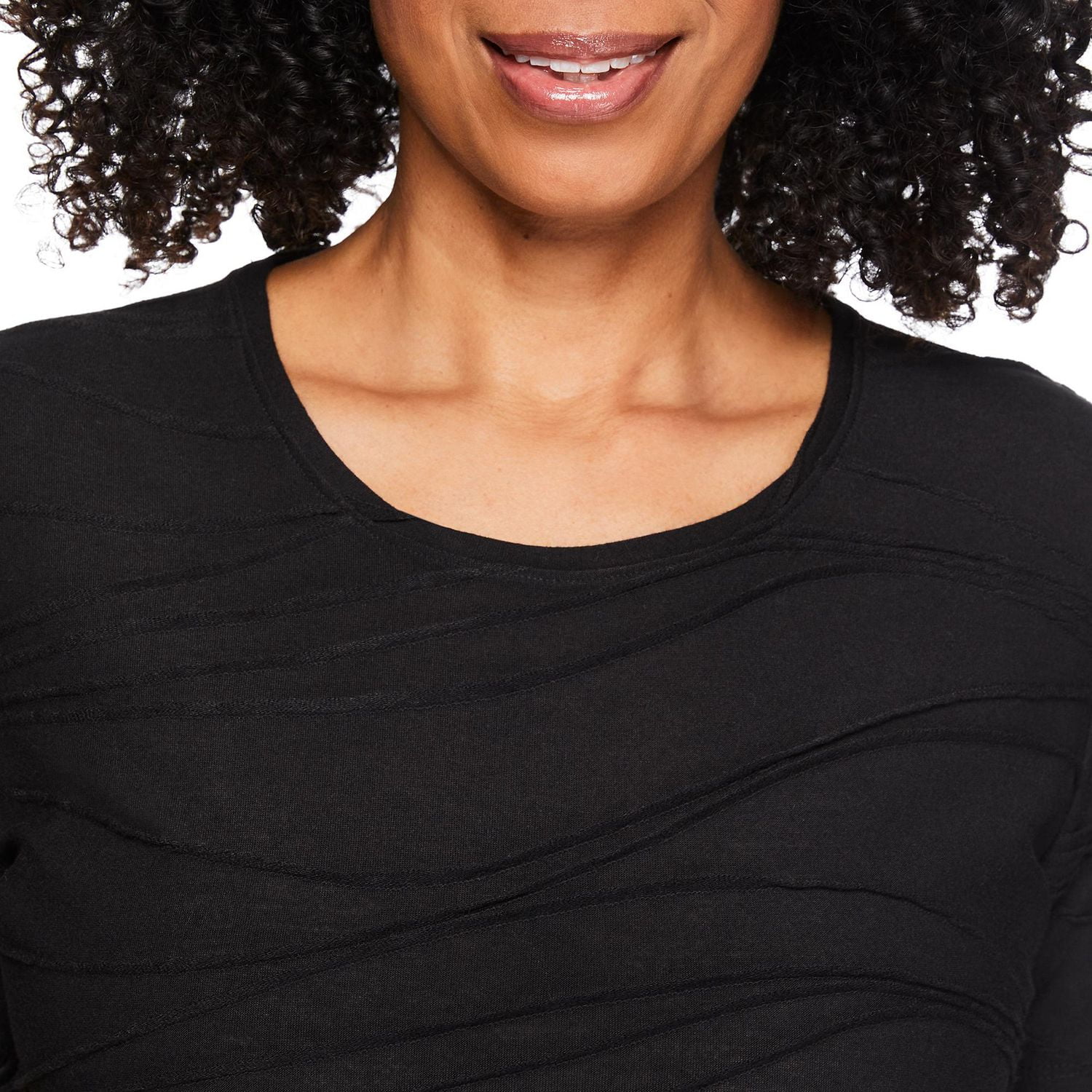 Iyla Women's Short Sleeve Ripple Tee, Sizes S-XXL