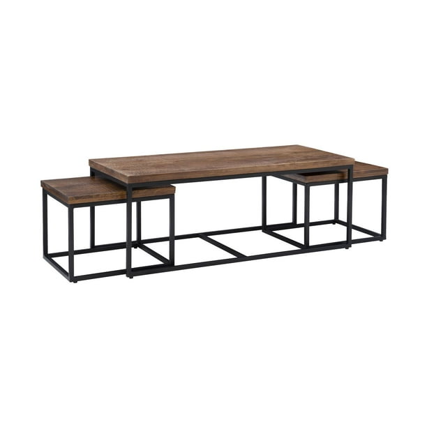 Becci 3-Piece Nesting Coffee Table Set, Black - Walmart.ca