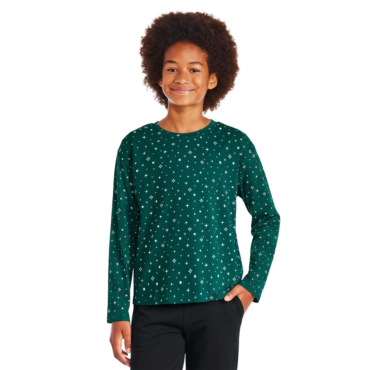 George Girls' Long-Sleeve Printed T-Shirt