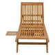 Chaise longue 1 pièce en bois de teck naturel pour extérieur Starboard de Zuo Modern – image 2 sur 7