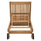 Chaise longue 1 pièce en bois de teck naturel pour extérieur Starboard de Zuo Modern – image 4 sur 7