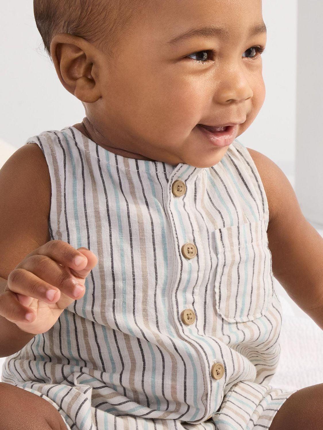 Barboteuse 1 pièce Carter's Child of Mine IB - Rayure kaki