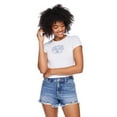 thumbnail image 1 of No Boundaries Women's Rib Baby Tee, 1 of 6