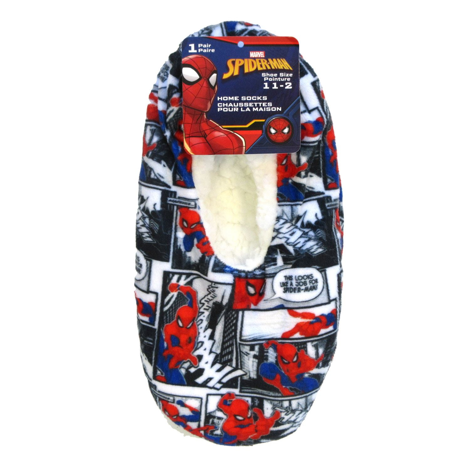 Chaussettes-pantoufles pour garçons Spiderman