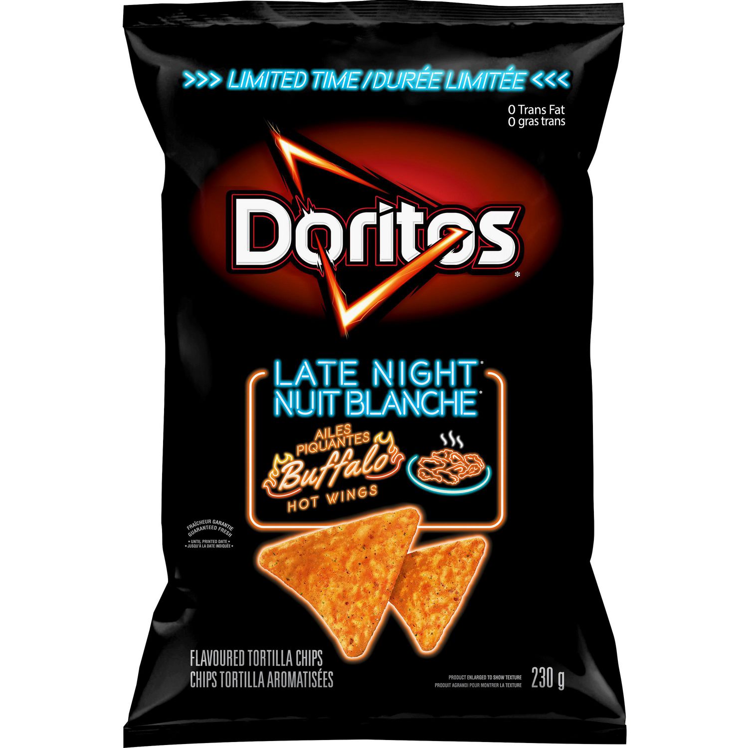 Doritos Late Night Buffalo Hot Wings Tortilla Chips.