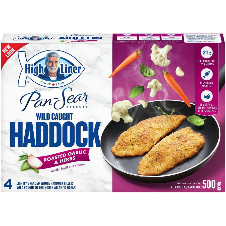 High Liner PanSear Haddock Roasted Garlic & Herbs Lightly Breaded