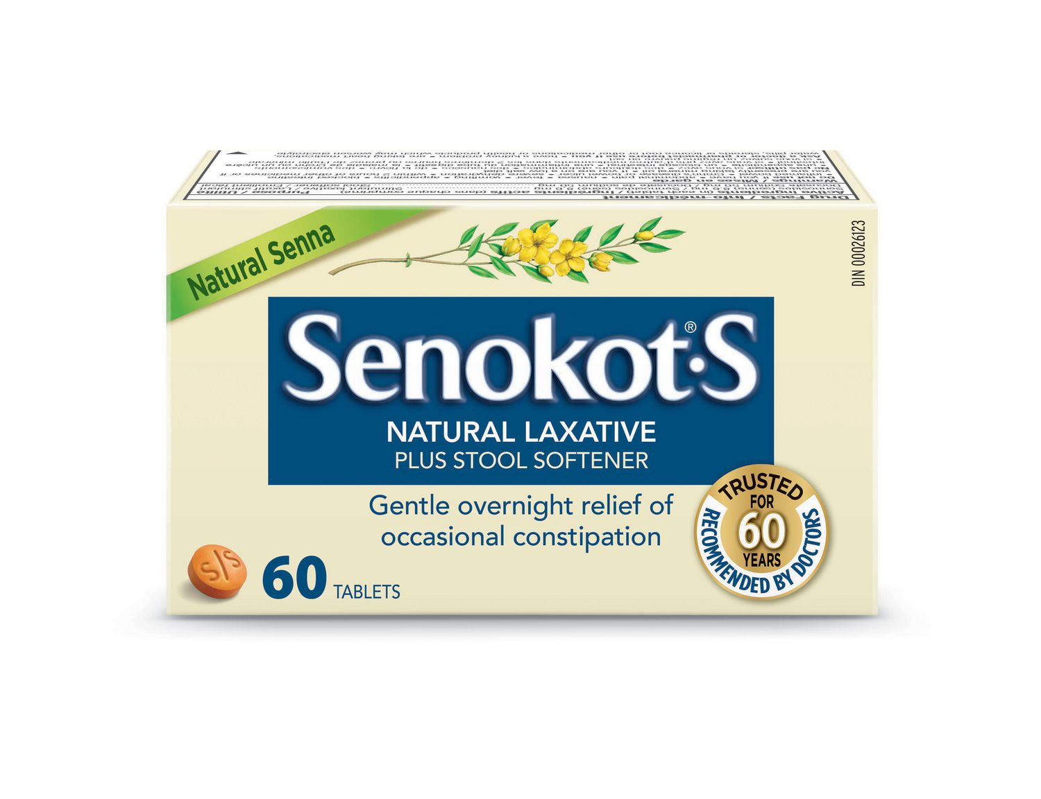 Senokot•s Natural Senna Laxative Plus Stool Softener 60 Tablets Walmart Canada