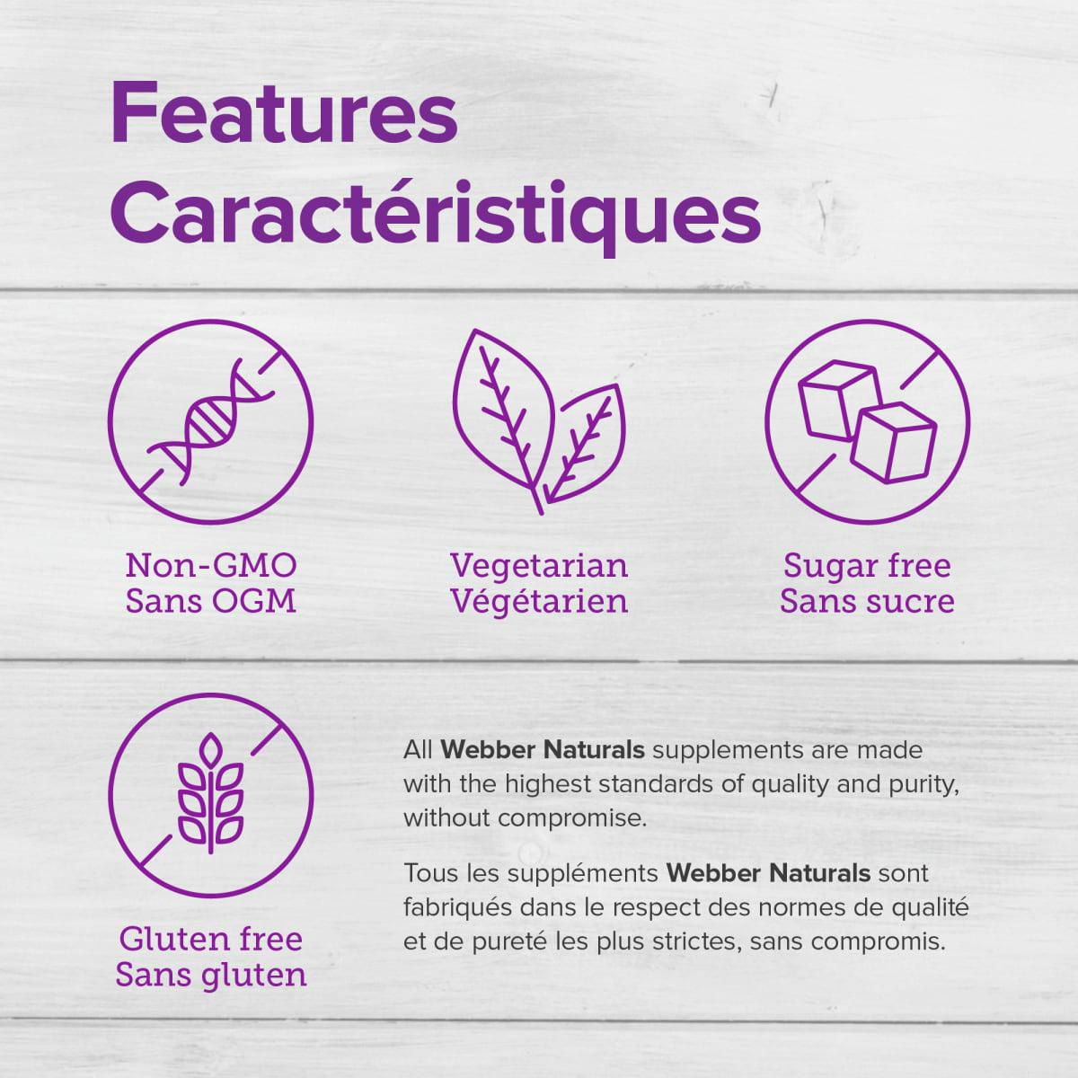 Webber Naturals Vitamine D3 à croquer, Arôme d'orange, 1000 UI 180 comprimés à croquer