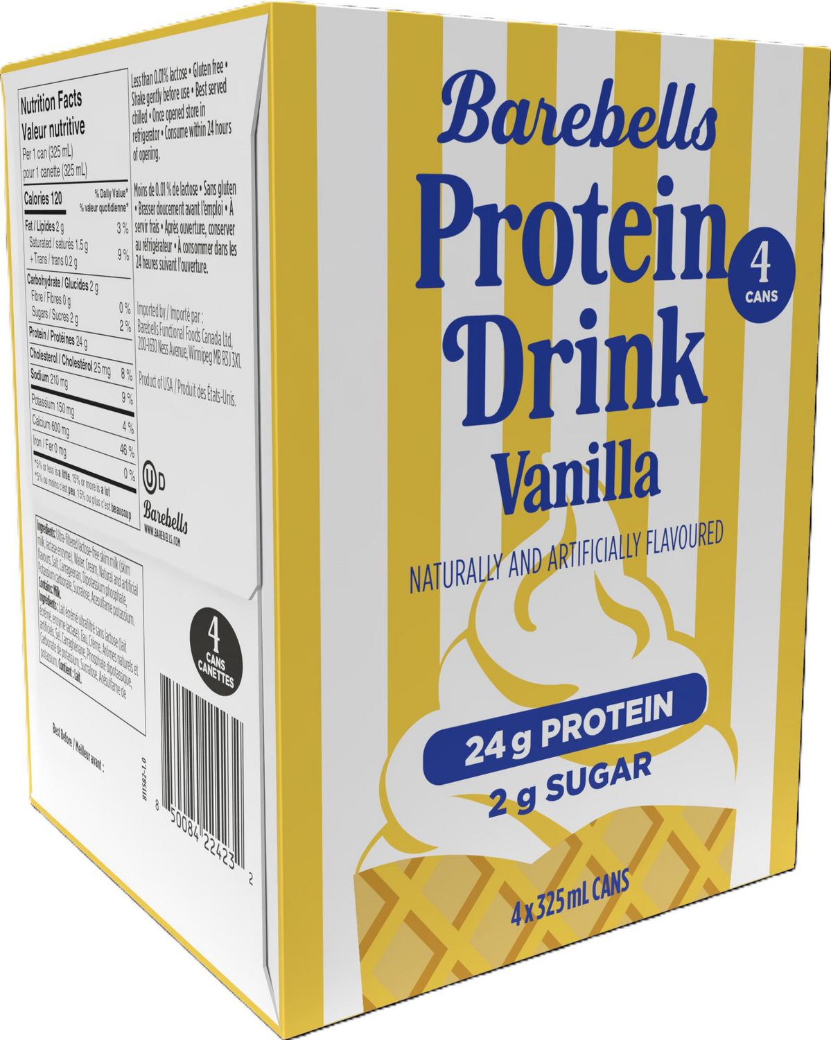 Barebells Protein Drink Vanilla 325ml (4 Pack)
