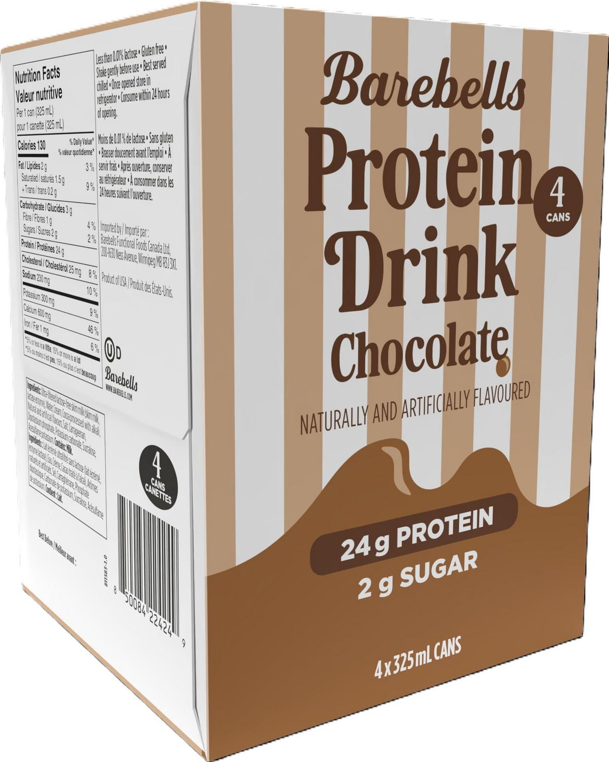 Barebells Protein Drink Chocolate 325ml (4 Pack)