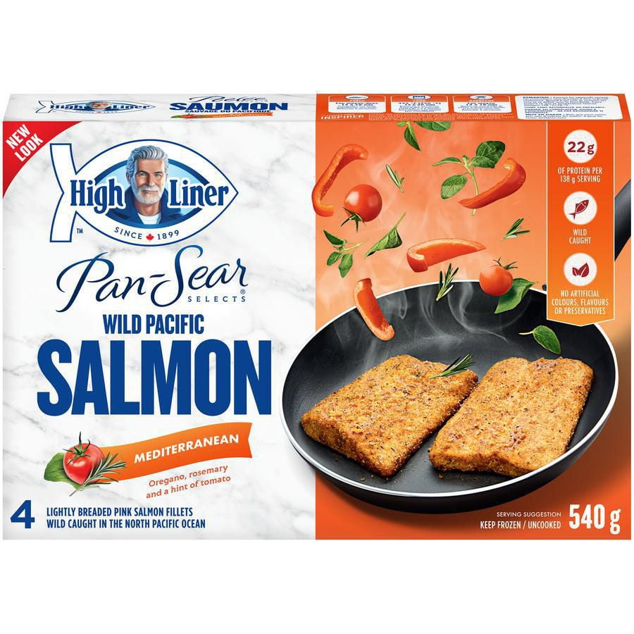 High Liner PanSear Wild Pacific Salmon Mediterranian Lightly Breaded