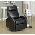 thumbnail image 2 of Monarch Black Bonded Leather Swivel Rocker Recliner, 2 of 3