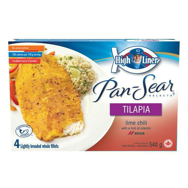 High Liner PanSear Tilapia Lime Chilli Medium Lightly Breaded Whole