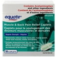 thumbnail image 1 of Equate Muscle & Back Pain Relief Caplets, contains Acetaminophen, 1 of 1