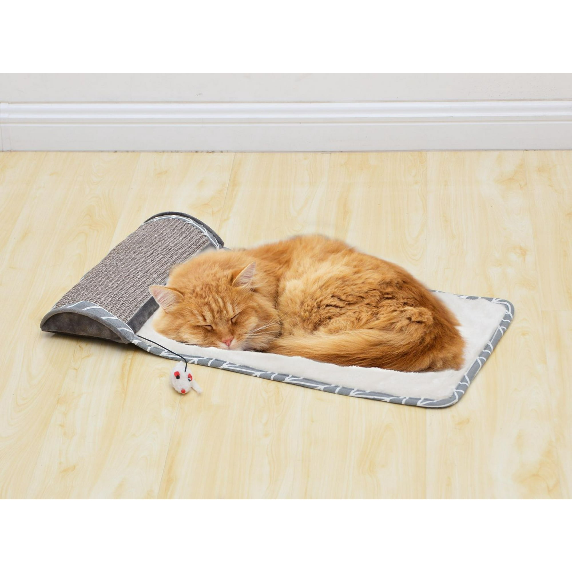 Catry 2-In-1 Pet Blanket and Pillow with Teasing Toy 