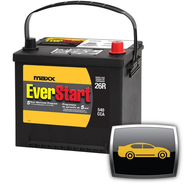 EverStart AUTO MAXX-26RN – 12 Volts, Batterie automobile, groupe 26R, 540 ADF EverStart – Batterie automobile