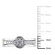Ensemble nuptial Miadora 3 pièces avec 0.25 carat de diamant en halo en argent sterling – image 4 sur 4