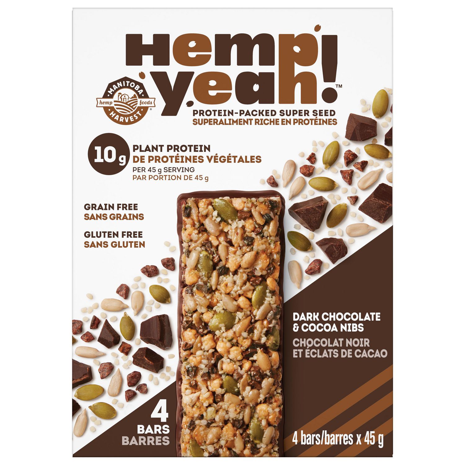 Hemp Yeah Bar Dark Chocolate & Cocoa Nibs Walmart Canada