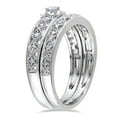 thumbnail image 2 of Miabella 0.10 Carat T.W. Diamond Sterling Silver Bridal Set, 2 of 4
