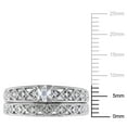 thumbnail image 3 of Miabella 0.10 Carat T.W. Diamond Sterling Silver Bridal Set, 3 of 4